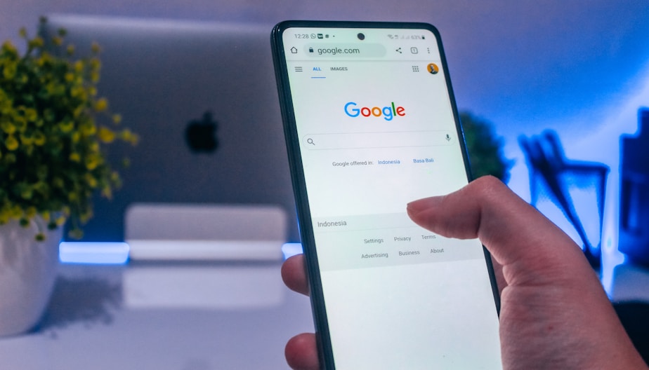 Google search on smartphone screen