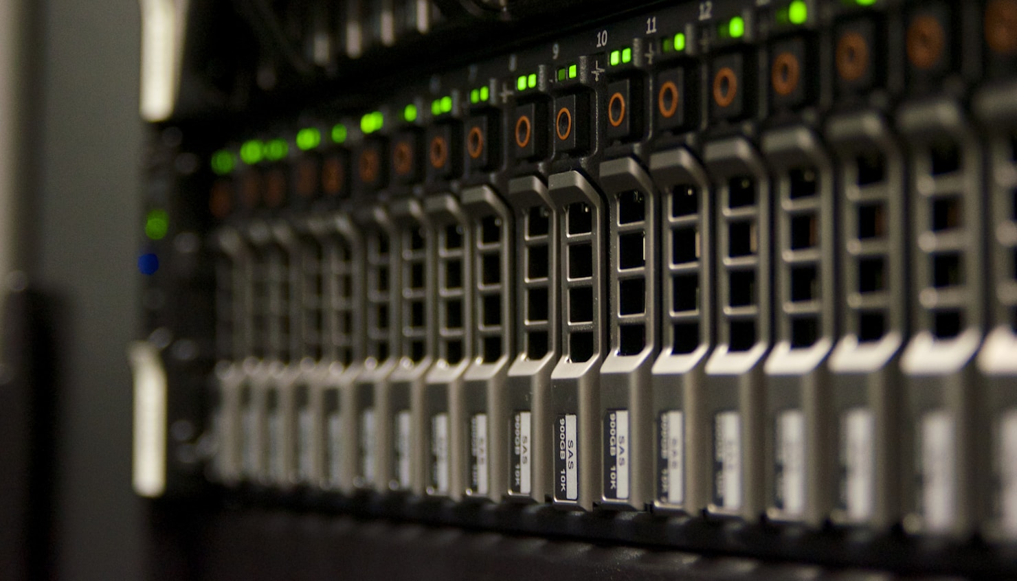 IT technician working on computer server equipment