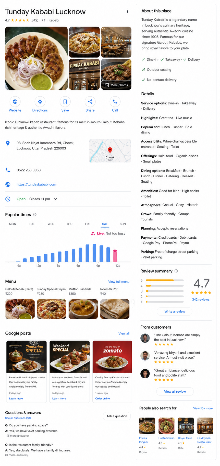 Fully optimized Google Business Profile with all sections completed